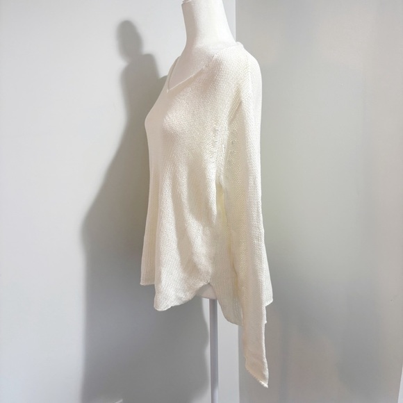 Wooden Ships Shirt Tail V Cotton Sweater Size Medium Large M/L Breaker White - Picture 4 of 16